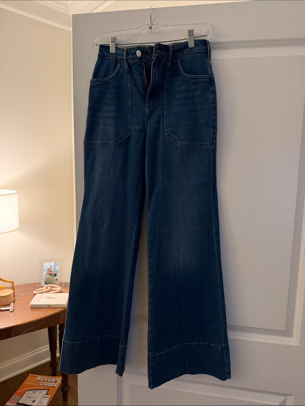 Anthropologie Dark Blue Wide-Leg Jeans